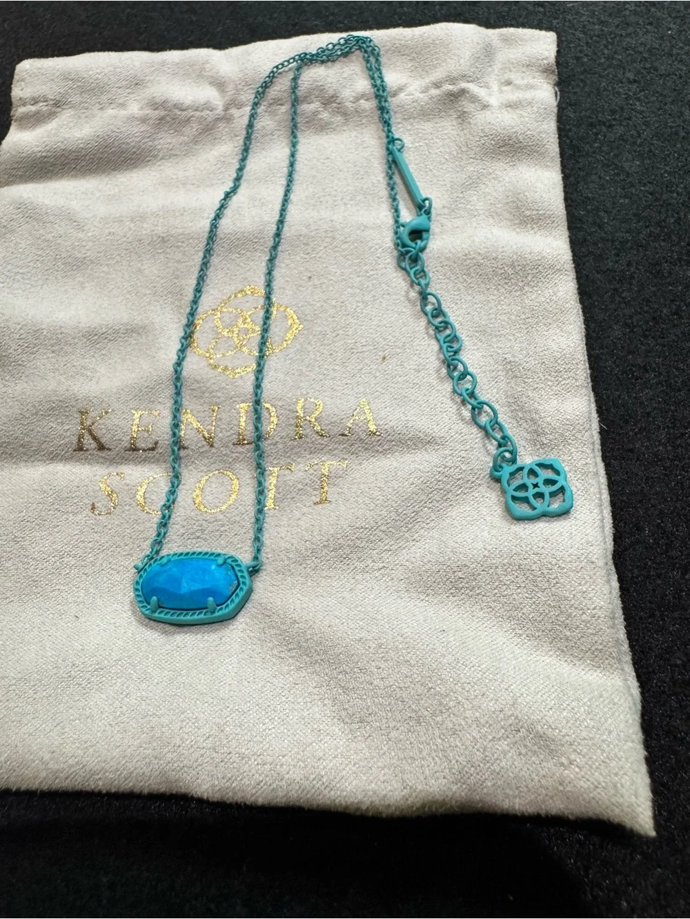 Kendra Scott Elisa Blue-Turquoise Pendant Necklace